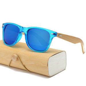 Wood Sunglasses Women square bamboo Handmade with case