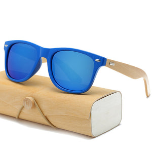 Wood Sunglasses Women square bamboo Handmade with case