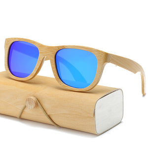 Wood Sunglasses Women square bamboo Handmade with case