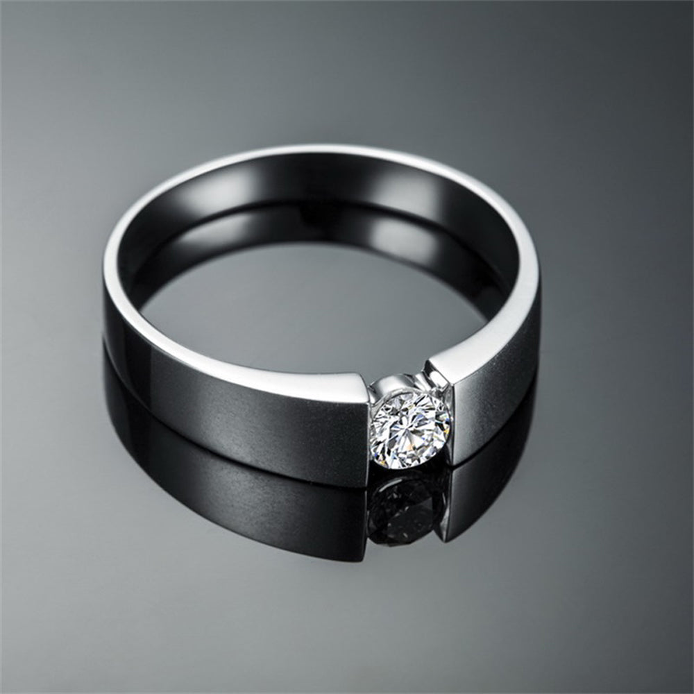 original Solid 925 Silver Rings Set 6mm 1ct CZ Diamant Engagement Rings Jewelry Wedding