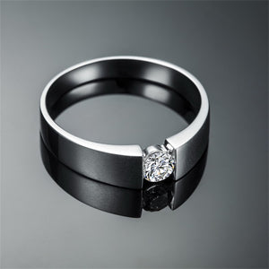 original Solid 925 Silver Rings Set 6mm 1ct CZ Diamant Engagement Rings Jewelry Wedding