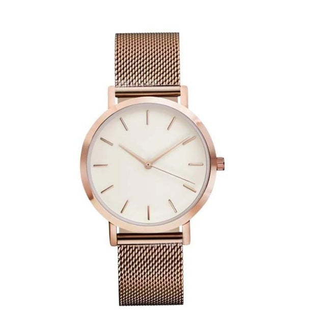 Fashion Women Crystal Stainless Steel Analog Quartz Wrist Watch Bracelet